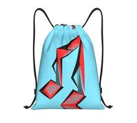 HGIUYDRD Blues Spiral Shadow Print Zaino leggero con coulisse elegante borsa da palestra e borsa da spiaggia per viaggi e fitness, Nota rossa, S