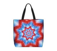 HGIUYDRD Borsa a tracolla riutilizzabile con stampa a pois gialli e neri, grande borsa a tracolla con cerniera, per shopping, lavoro e viaggi quotidiani, Mandala Starburst, Taglia unica