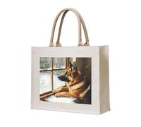 HGIUYDRD Borsa tote in tela colorata con stampa amore, borsa per la spesa, borsa da spiaggia e regalo per la Coppa del Mondo per l'uso quotidiano, Pastori tedeschi, Taglia unica