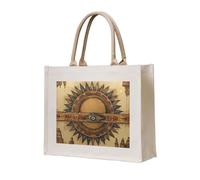 HGIUYDRD Borsa tote in tela con stampa marrone scuro, borsa della spesa riutilizzabile, borsa da spiaggia e regalo per la Coppa del Mondo per l'uso quotidiano, Stile piuma bohémien, Taglia unica
