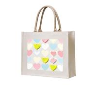 HGIUYDRD Borsa tote in tela con stampa patchwork a scacchi, borsa per la spesa, borsa da spiaggia e regalo per la Coppa del Mondo per l'uso quotidiano, Amore luminoso, Taglia unica