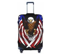 HGIUYDRD Copertura per bagagli con stampa di topi carini - Coprivaligie per bagagli con tessuto elasticizzato elastico, quattro misure, Bandiera USA Aquila Patriottica, XL