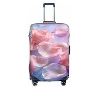 HGIUYDRD Copribagagli rosa trasparente con stampa a cuore - Copripagagli per bagagli con tessuto elasticizzato elastico, quattro misure, Petali Rosa, M