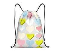 HGIUYDRD Daisy Stripe Block Print Zaino leggero con coulisse elegante borsa da palestra e borsa da spiaggia per viaggi e fitness, Amore luminoso, S