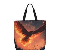 HGIUYDRD Piccola borsa a tracolla con stampa a campana, grande, con cerniera, riutilizzabile, per shopping, lavoro e viaggi quotidiani, Fenice del fuoco balneare, Taglia unica
