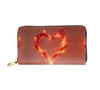 HGIUYDRD Portafogli da donna con stampa a forma di cuore di vino, elegante e compatto, con stampa completa su entrambi i lati, Amore a lume di candela, taglia unica
