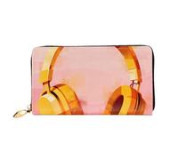 HGIUYDRD Portafoglio da donna con stampa di due cuccioli, elegante e compatto, design double-face, Auricolari arancioni, taglia unica
