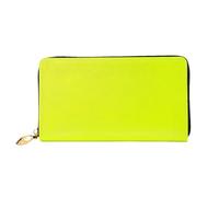 HGIUYDRD Portafoglio da donna con stampa irregolare a griglia, elegante e compatto piccolo portafoglio con stampa completa su entrambi i lati, Giallo fluorescente, taglia unica