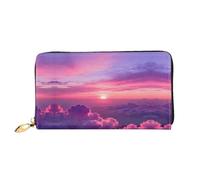 HGIUYDRD Purple Sky Print - Portafoglio da donna, elegante, compatto, con stampa su entrambi i lati, Cielo Viola, taglia unica