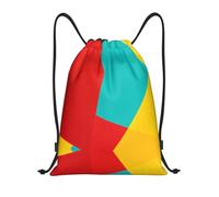 HGIUYDRD Zaino leggero con coulisse con stampa verde oliva elegante borsa da palestra e borsa da spiaggia per viaggi e fitness, Motivo a griglia irregolare, S