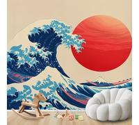 hgjdjhnf Carta da parati con il Monte Fuji, paesaggio giapponese, in tessuto non tessuto, ideale per soggiorno, camera da letto e cameretta dei bambini. Motivo decorativo per pareti, 430 cm x 300 cm.