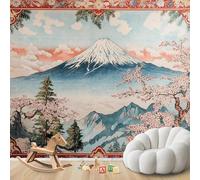 hgjdjhnf Carta da parati con il Monte Fuji, paesaggio giapponese, in tessuto non tessuto, ideale per soggiorno, camera da letto e cameretta dei bambini. Motivo decorativo per pareti, 430 cm x 300 cm.