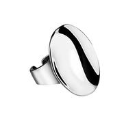 HGJH Anelli d'Argento,Anelli in Argento Sterling Donne 925 Grandi Anelli Regolabili Rotondi Lucidi Anelli Geometrici Regolabili in Argento Anello di Fidanzamento Anelli di Eternità per Ragazze