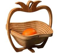 HGJHJJHK 11x 11,8 Pollici di Cesto di Frutta in bambù Pieghevole, Cesto di Frutta secchi Pieghevole, Cesto di Snack in Legno, Supporto per Ciotola di Frutta Creativa per Tavolo da Cucina, Ananas,