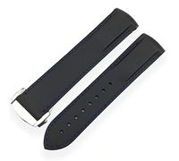 HGJHJJHK 20 mm da 21 mm in gomma in gomma cinghia di guardia impermeabile per iwc mark le petit principe big spitfire bracciali accessori (colore: linea bianca arancione, dimensione: 19 mm)