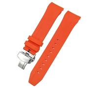 HGJHJJHK 21mm 22mm Curvad End in gomma in gomma per tissot T120 SEASTAR T120407A T120417A Bracciale da polso a orologio in silicone arancione nero