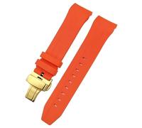 HGJHJJHK 21mm 22mm Curvad End in gomma in gomma per tissot T120 SEASTAR T120407A T120417A Bracciale da polso a orologio in silicone arancione nero
