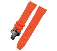 HGJHJJHK 21mm 22mm Curvad End in gomma in gomma per tissot T120 SEASTAR T120407A T120417A Bracciale da polso a orologio in silicone arancione nero