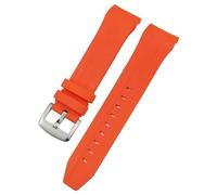 HGJHJJHK 21mm 22mm Curvad End in gomma in gomma per tissot T120 SEASTAR T120407A T120417A Bracciale da polso a orologio in silicone arancione nero