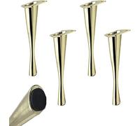 HGJHJJHK 23 cm/9 Pollici Gambe di mobili in Metallo Conico, Gambe di Divano in Lega di Zinco, Gambe del tavolino, Gambe di Sostituzione dell'Armadio del Bagno, Set di 4, Oro, 23 cm/9 Pollici