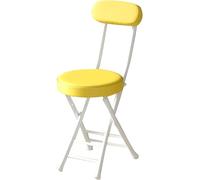 HGJHJJHK 45 cm/18 sgabelli pieghevoli portatili, sgabello da bar della colazione in cucina pieghevole, sedia in metallo imbottita imbottita con poggiatesta e poggiapiedi, giallo, una taglia