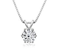 HGJHJJHK Accessori per Gioielli 1ct Collane di Diamanti moissanite Verdi/Gialli/Blu per Donne, D Color Tar rotond Cut Diamond Collane, Collane a Sospensione, Decorazioni di Gioielli