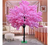 HGJHJJHK Alberi di ciliegio artificiali di diverse dimensioni, rotondo, denso, rosa, steli in vero legno e foglie realistiche, riproduzione di piante artificiali rosa, 1,2 x 0,8 m, decorazione
