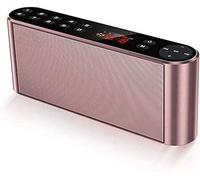 HGJHJJHK Altoparlante Portatile Wireless, Altoparlante Bluetooth, Doppio Driver MP3 Lettore FM Radio Stereo con Suono HD, Microfono Integrato, Audio ad Alta Definizione, Rosa