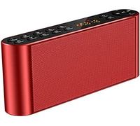 HGJHJJHK Altoparlanti Portatili Wireless Bluetooth Dual Driver Mp3 Lettore FM Radio Stereo con Suono HD, Microfono Incorporato, Audio Audio ad Alta Definizione e Basso Migliorato, Rosso