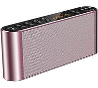 HGJHJJHK Altoparlanti Portatili Wireless Bluetooth Speaker Dual Driver Mp3 Lettore FM Radio Stereo con Suono HD, Microfono Incorporato, Audio Audio ad Alta Definizione e Basso Migliorato, Rosa