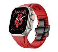 HGJHJJHK Banda a fluorobber per cinghia sportiva Ultra 2 49/45/44/42mms10 46mm 42mm 42mm Luxury Fkm Strap morbido Iwatch Ultra S10 9 8 7 SE 6 5 Canda di guardia