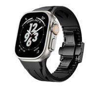 HGJHJJHK Banda a fluorobber per cinghia sportiva Ultra 2 49/45/44/42mms10 46mm 42mm 42mm Luxury Fkm Strap morbido Iwatch Ultra S10 9 8 7 SE 6 5 Canda di guardia