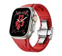 HGJHJJHK Banda a fluorobber per cinghia sportiva Ultra 2 49/45/44/42mms10 46mm 42mm 42mm Luxury Fkm Strap morbido Iwatch Ultra S10 9 8 7 SE 6 5 Canda di guardia