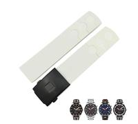 HGJHJJHK Banda di guardia in gomma 20mm adatto per tissot PRS516 T100417 Sports Waterproof Watch Strumenti senza orologio gratis uomini (argento bianco)