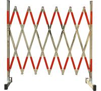 HGJHJJHK Barricata retrattile in acciaio inox, Barricata in metallo portatile industriale con ruote, barriere di traffico temporanee retrattili (colore: Argento, Dimensione: 3 m)