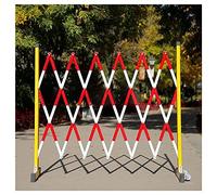 HGJHJJHK Barriera metallica espandibile, recinto di traffico retrattile, porta di sicurezza mobile per ospedali, garage, aree di lavoro (colore: rosso, giallo, dimensioni: 1,2 x 5 m)