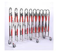 HGJHJJHK Barriera stradale retrattile, recinzione esterna in acciaio inox con ruote, cancello a forbice pieghevole per garage, scuola, supermercati, altezza 1,1 m (colore: rosso, dimensioni: 1,1 x 2,5