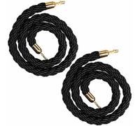 HGJHJJHK Black VIP Stanchion Corda 0,5/0,6/0,9/1/1,2/1,5/2/2/2,5/3 m di lunghezza, corde di controllo della folla portatili con gancio argento/oro, per una partizione di coda interna e
