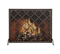 HGJHJJHK CAMPORE SAFECCREEN Safe per Bambini, FUNFA Flame Fatto Outdoor con Supporto, Maglia in Ferro battuto a Pannello Nero per bruciatore di Tronchi Piccoli Regalo