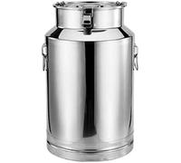 HGJHJJHK Can del Latte 4-8 Litri, 201 Jugger-brocca in Acciaio Inossidabile Latte di Latte Vino a Secchio a barretto di tè brocca Tote con Coperchio sigillato per la conservazione del Liquido, 6L,