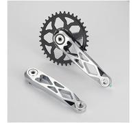 HGJHJJHK CANCHE CANCHE CANSET COLLEDING 170mm MTB MTB in Lega in Lega di Biciclette per Biciclette Set 36T Bike Road Hollow Integrated Bicycle Crank, Nero Lucido, 170 mm-36t