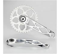 HGJHJJHK CANCHE CANKECCHE PIEDING Set 170MM MTB MTB in Lega in Lega di Biciclette per Biciclette Set 36T Bike Road Hollow Integrated Bicycle Crank, Gloss Argento, 170 mm-36t