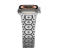 HGJHJJHK Canda di guardia in acciaio in metallo in acciaio inossidabile Titan per banda Ultra 2 49mm 46 mm 45 mm 44 mm Serie cinturino 10 9 8 7 6 5 4 3 2 1 SE con connettore metallico