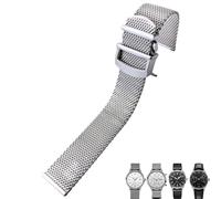 HGJHJJHK Canda di guardia in acciaio inossidabile 20mm 22mm Adatto , per IWC Big Portfino Mark Portfino ⅹⅷ Watch Strap Solid Silver Bilssband