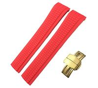 HGJHJJHK Canda di guardia in gomma fluida colorate per Patek Philippe 5164A 5167A Aquanaut Series Butterfly Buckle 21mm Strap di orologio in silicone