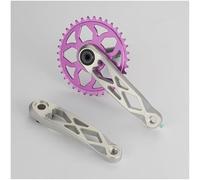 HGJHJJHK CANSET Bicycle Pieghevole Set 170mm MTB MTB Lega in Lega di Biciclette per Biciclette Set 36T Bike Road Hollow Integrated Bicycle Crank, Viola Opaco, 170 mm-36t