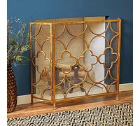 HGJHJJHK Coperchio del Camino, Pieghevole Camino Schermo 3 Pannello, Copertura in Maglia in Acciaio Solido Hearth Hearth focola