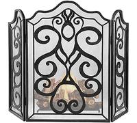 HGJHJJHK Coperchio del Camino, schermi di Guardia ad Arco, Schermo del Camino a 3 Pannelli con Recinzione per Camino a Prova di Mesh Pieghevole per Un Piccolo Regalo Esterno Interno