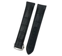 HGJHJJHK Curta vera pelle di guardia in pelle 20mm per omega Seamaster Diver 300 AT150 Aqua Terra 150 Blue Cowhide Watch Strap