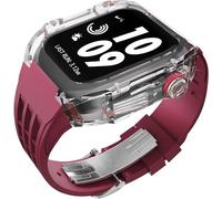 HGJHJJHK Kit di modifica della custodia del ghiacciaio trasparente di lusso , per banda ultra 8 7 6 5 4 SE 44mm 45mm 49 mm cinghia di orologio in gomma Sostituire